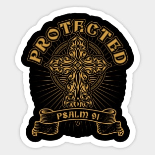 Protected Psalm 91 Soldiers Prayer Christian Gift Sticker